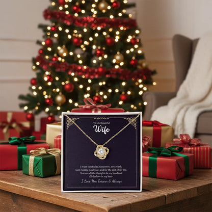 Love Knot Necklace - Custom Valentine's Gift for Her