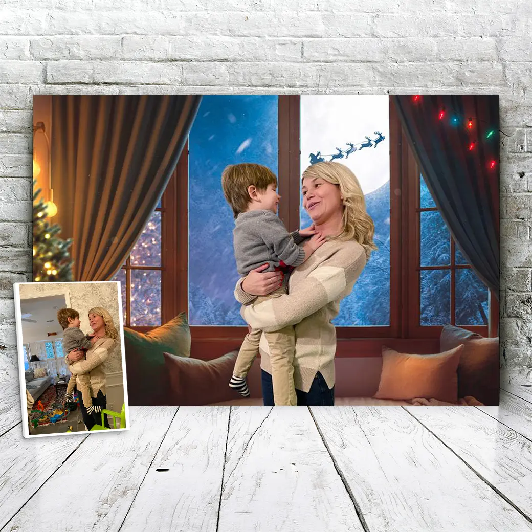 Christmas Portrait Christmas Window Photo