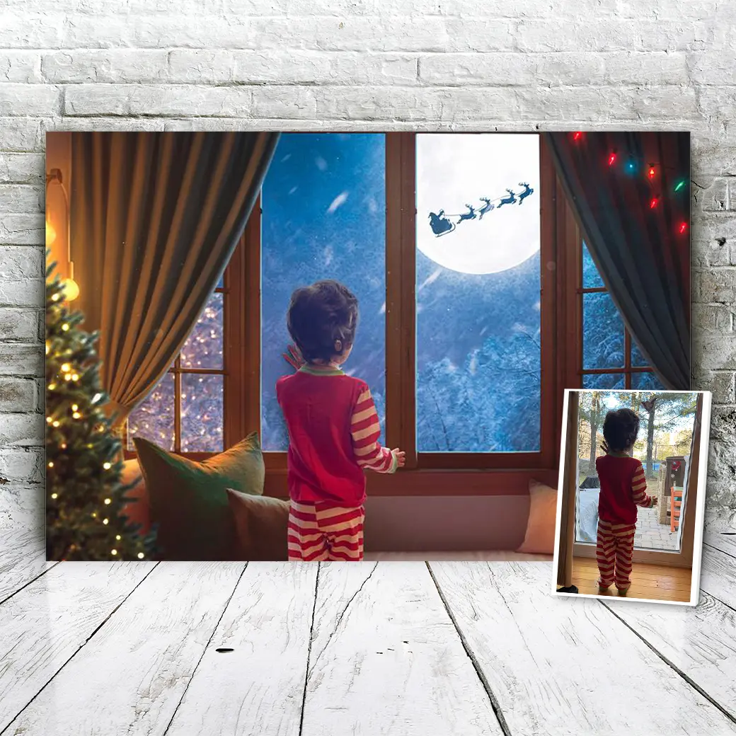 Christmas Portrait Christmas Window Example