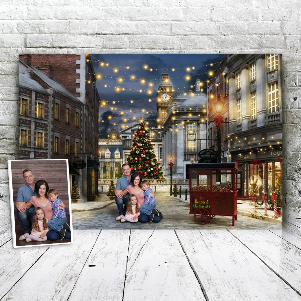 Christmas Portrait Christmas At Night Family Photo