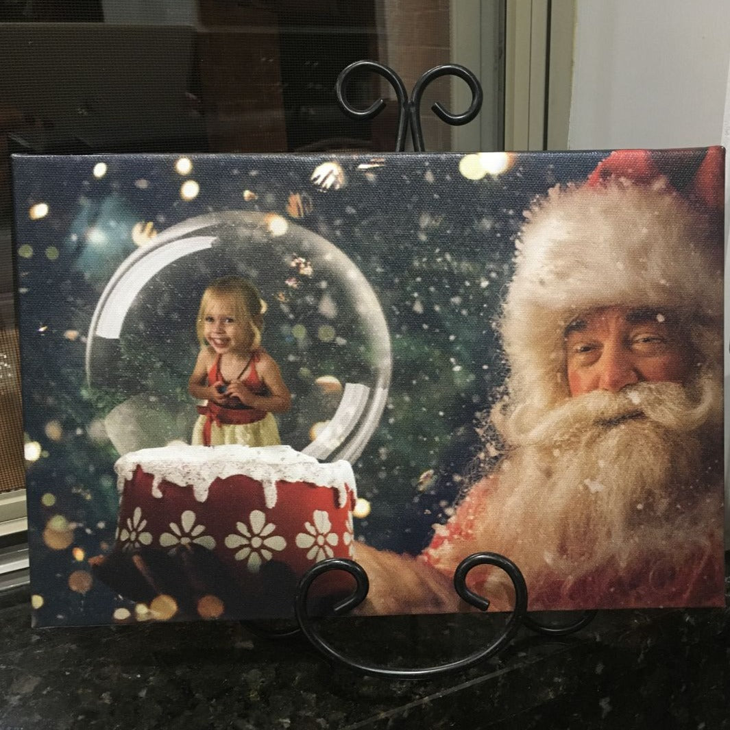 Christmas Portrait Santas Snowglobe Example 2