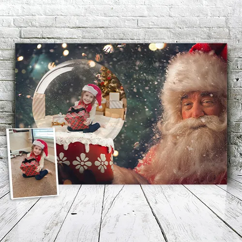 Christmas Portrait Santas Snowglobe