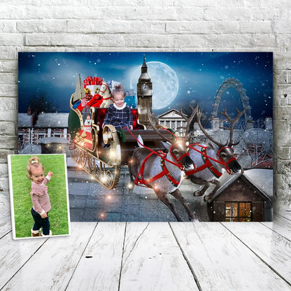 Christmas Portrait Santas Sleigh Example