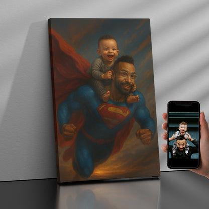 Father & Child Superhero Portrait