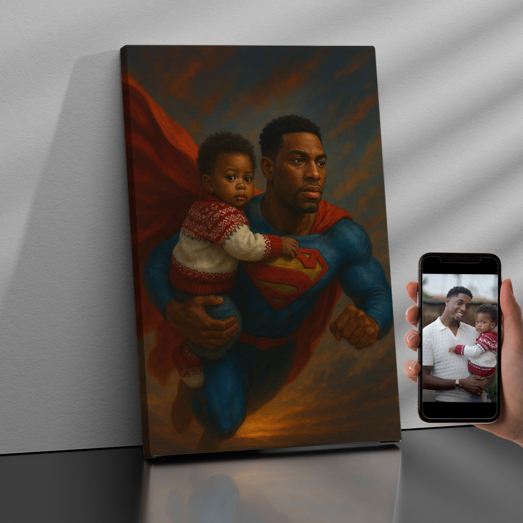 Father & Child Superhero Portrait