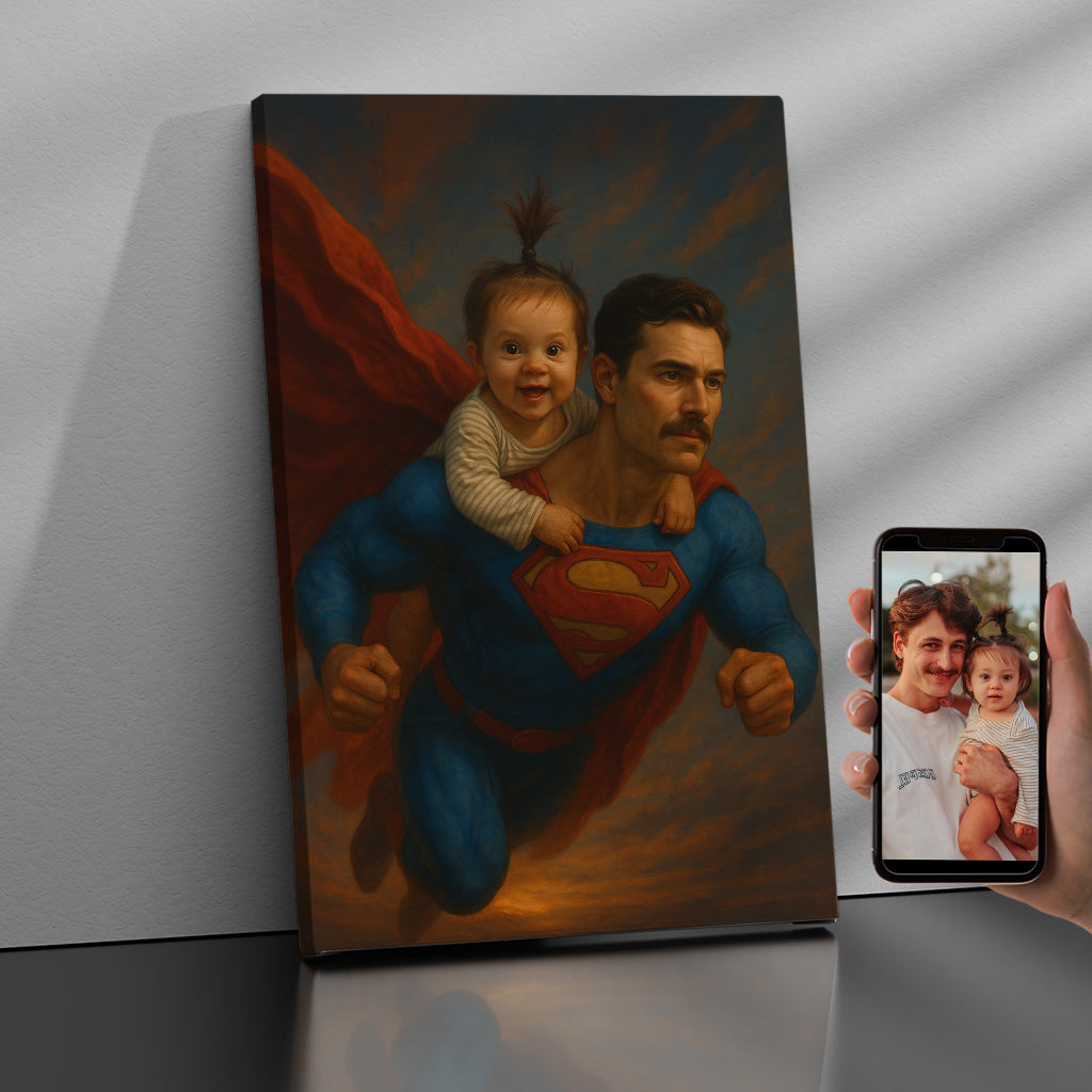 Father & Child Superhero Portrait