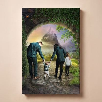 Personalized Fairy Tale Trail portrait canvas