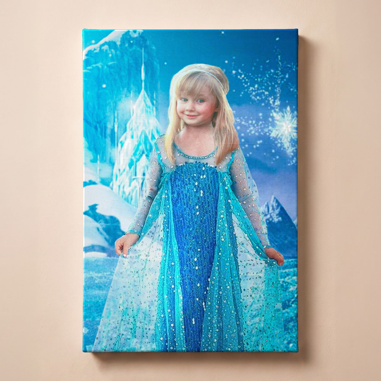 Personalized The Ice Princess portrait canvas