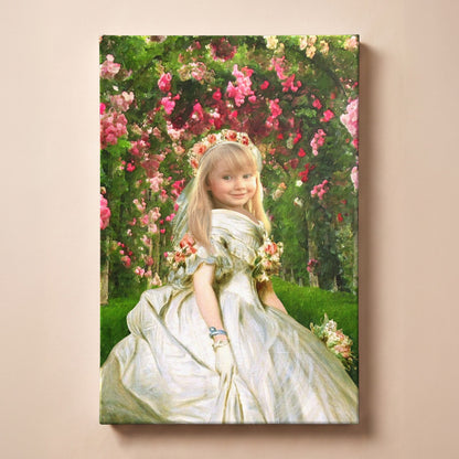 Personalized bride portrait canvas