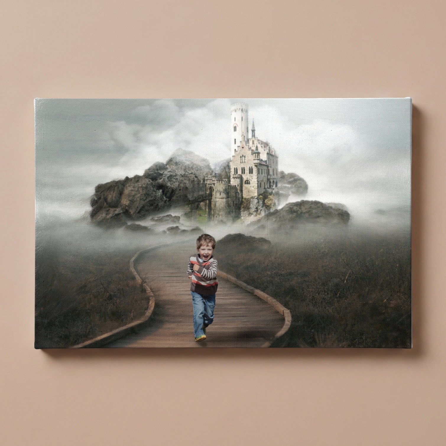 Personalized Mysterious Castle portrait canvas