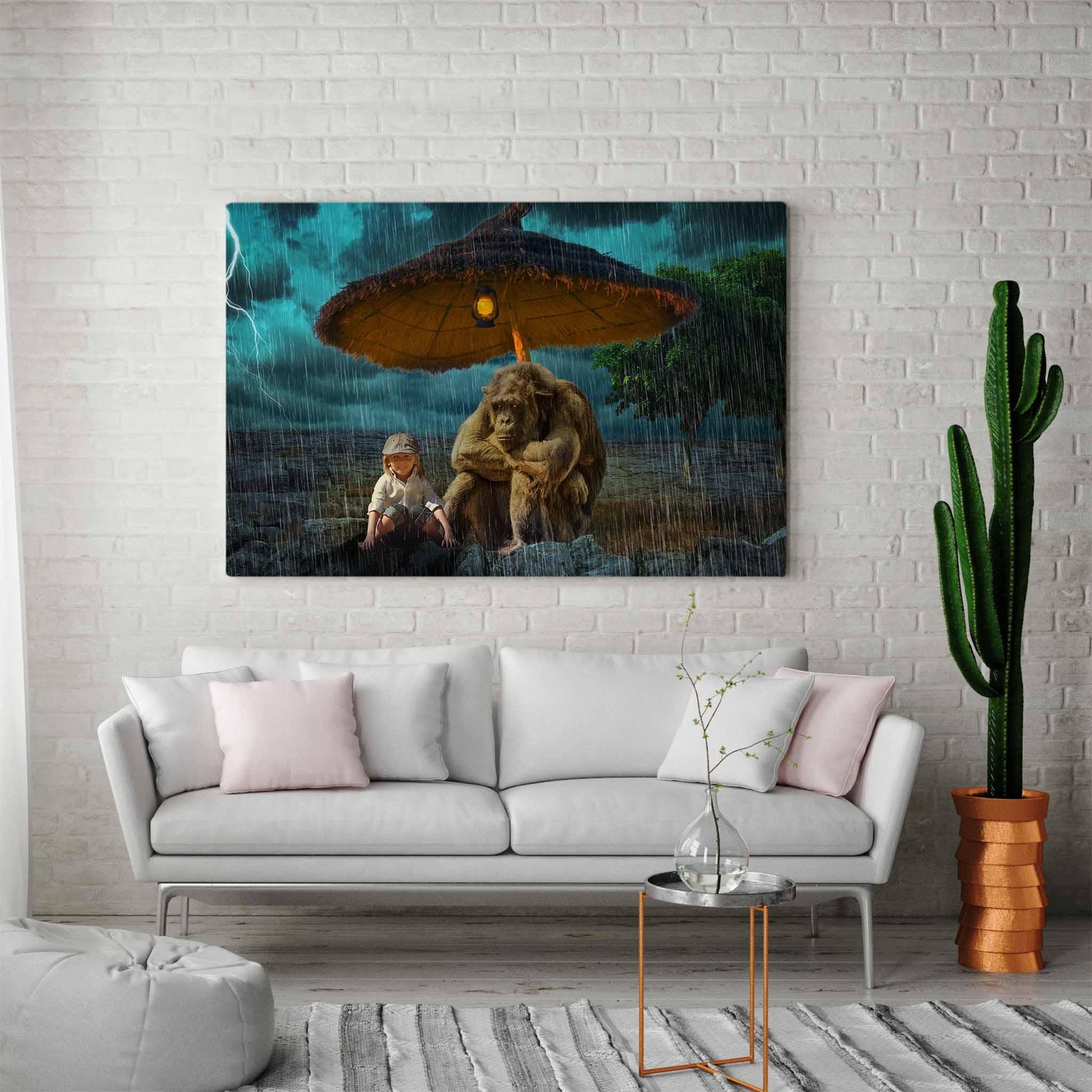 Aap in de regen - Unieke Foto