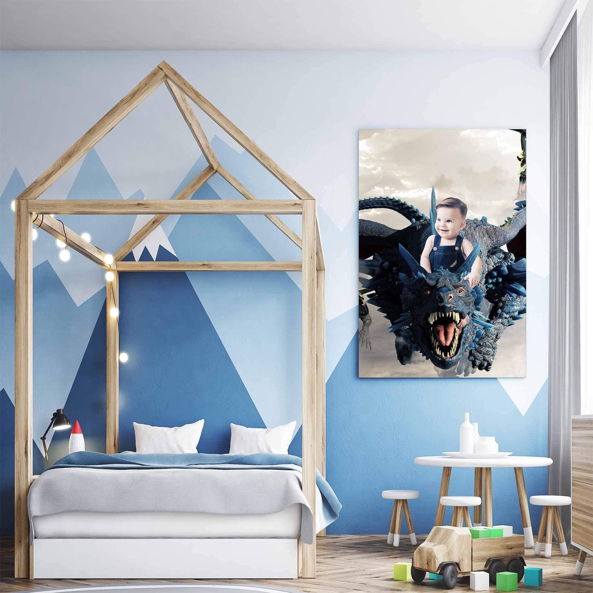 Example of Flying Dragon portrait in a room